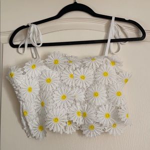 Daisy Flower Crop Tube Top